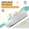 thumbnail image 3 of Toddler Sneakers for Girls Boys, Kids Canvas Fashion Shoes Elastic Straps Laces Slip On Lightweight Comfortable Low Top Classic Casual Walking Shoes, 3 of 6