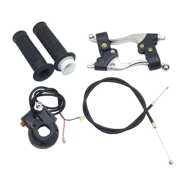 7/8" Twist Handle Grips + Throttle + Kill Brake Levers for 47cc 49cc Mini Pocket Bike