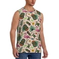 thumbnail image 2 of Balery Tropical Mask Flamingo Camisetas sin mangas para hombre, absorbe la humedad y protege contra el mal olor.-X-Large, 2 of 7