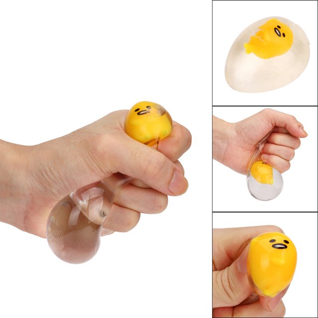Xihbxyly Las Mejores Ofertas Juguet de Yema Transparente Apretable Novedoso 6 Cm, Pelota Antiestrés para Aliviar El Estrés