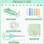 sixwipe 13-in-1 Teal Office Supplies Set & Desk Organizer Kit, Premium Stapler, Tape Dispenser, 1000 Staples, Scissors, Paper/Binder Clips, Ruler, Tabs, Stationery Starter Pack