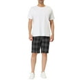 thumbnail image 2 of Lars Amadeus Men's Summer Plaid Shorts Regular Fit Business Chino Short Pants, 2 of 6