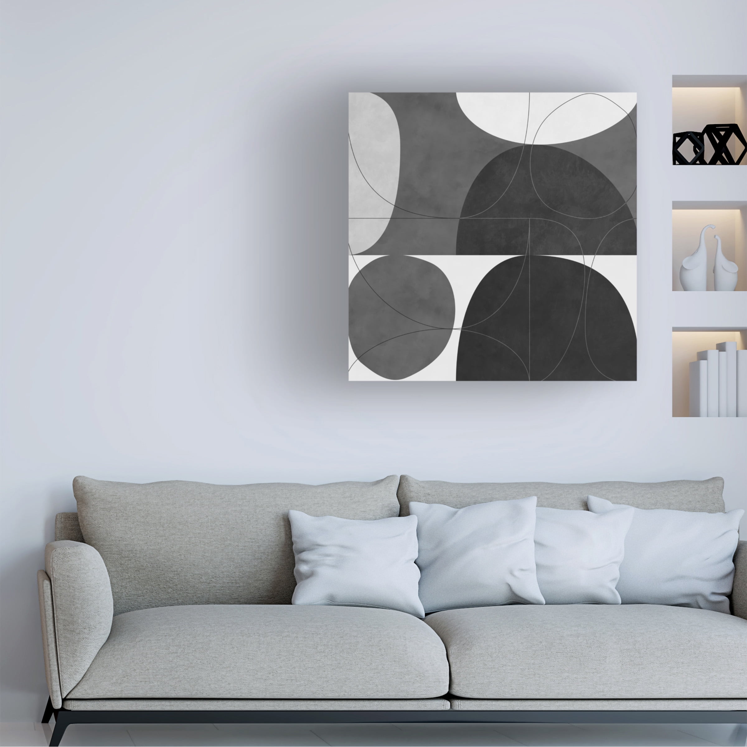 Ana Rut Bre 'Shapesbw1' Canvas Art