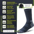 thumbnail image 6 of 5 Pairs Merino Wool Hiking Socks Warm Thermal Winter Cozy Cushioned Moisture Wicking Socks for Women & Men, 6 of 6
