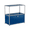 Blue, variant on Cottinch 2-Tier Accent Cabinet,Metal Storage Cabinets with 3 Doors,Open Shelf,Freestanding Organizer for Living Room,White