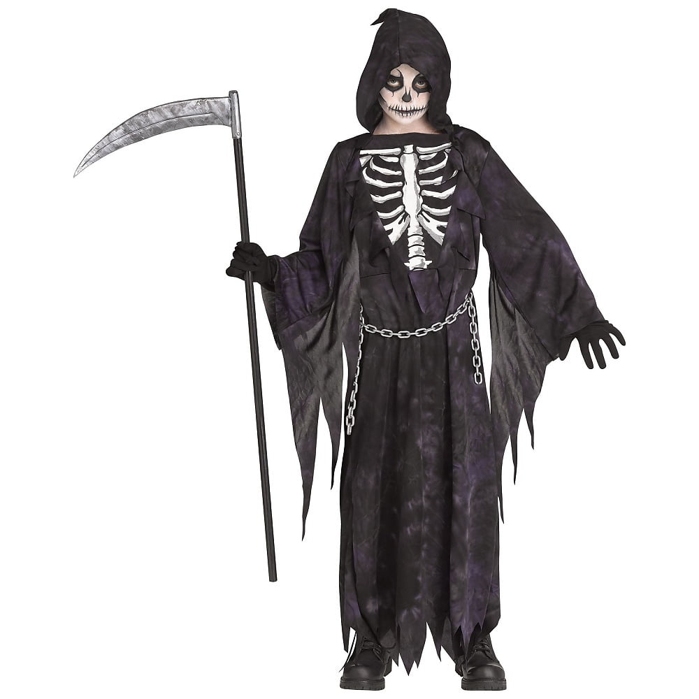 Boys Grim Reaper Costume Kids Halloween Fancy Dress Childrens Horror Death Robe Boys Grim Reaper Costume Kids Halloween Fancy Dress Childrens Horror Death Robe