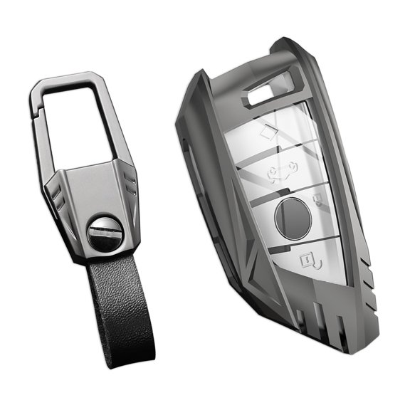 Key Fob Cover Compatible with Fit for BMW 2 5 6 7 Series X1 X2 X3 X5 X6 X7 Zinc Alloy Metal Keychain Case Holder Protector