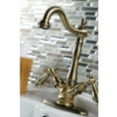 thumbnail image 4 of Kingston Brass KS1493AL Heritage 2-Handle Vessel Standard Mount Bathroom Faucet, Antique Brass, 4 of 5