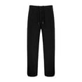 thumbnail image 3 of Men's Lined Sweatpants Wide Straight Leg Joggers High Waisted Yoga Workout Pants with Pockets for Comfort Casual Pants Elastic Waist Straight Work Pants for Men, 3 of 9