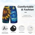 thumbnail image 3 of Fotbe Sunflower Starry Night Vibes Traje de Baño para Hombre – Shorts de Natación de Secado Rápido con Forro y Bolsillos-Medium, 3 of 6