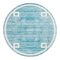 thumbnail image 2 of Jill Zarin Uptown Collection Area Rug - Lenox Hill (5' 3" Round Turquoise/Ivory), 2 of 6