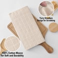 thumbnail image 4 of 100% Cotton Terry Kitchen Dish Cloths, Ultra Soft and Absorbent Dish Towels for Kitchen, Suitable for Drying and Washing Dishes, 4 Pack, 12 x 12 Inches, Beige, 4 of 8