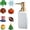 A, variant on Interchangeable Seasonal Soap Dispenser Magnets Holiday Ceramic Refillable Hand Soap Dispenser for All Seasons, Kitchen Bathroom, Decor for Christmas Halloween Easter Valentine's Day