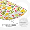 thumbnail image 3 of Lsque Avocado And Pineapple Pattern Pillow Case – Soft & Cozy Throw Pillow Cover, Hypoallergenic Cushion Case for Sleeping Women with Envelope Closure-20"x30", 3 of 6