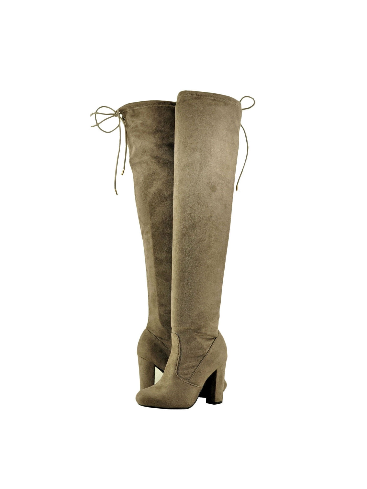 BAMBOO Hilltop 20M Womens Over The Knee Stretch Zip Boot 