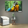 thumbnail image 2 of TISHIRON 3PCS Framed Canvas Wall Art Set,42"x28" Macaw Kissing Canvas Art Decor, 2 of 6