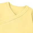 thumbnail image 6 of WRKEKC Baby Girl Romper Long Sleeve Ruffle Cuff Solid Color Snap Button Bodysuit for Infants 0-24 Months, 6 of 7