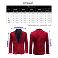thumbnail image 5 of Yesfashion Mens Floral Tuxedo Suit Jacket Stylish Dinner Blazer Jackets for Wedding Party Prom, 5 of 5