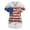 02-White, variant on 250 Anniversary USA Scrub V-Neck Tops for Women, Fourth of July Soft Stretch Women's Tops Easy Care with Pockets 03-Complexion L