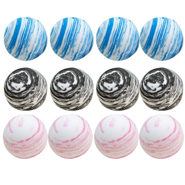 FELTECHELECTR 12 pelotas Planet Balls para practicar en interiores, divertidas para jugar (rosa, azul y negro, 4 unidades cada una)