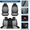 thumbnail image 2 of 5 Seats For 2000-2024 Nissan Rogue Xterra Sentra Car Seat Cover Faux Leatherette Automotive Seat Covers Interior Accessories For Nissan Altima Sentra Black&Gray, 2 of 10