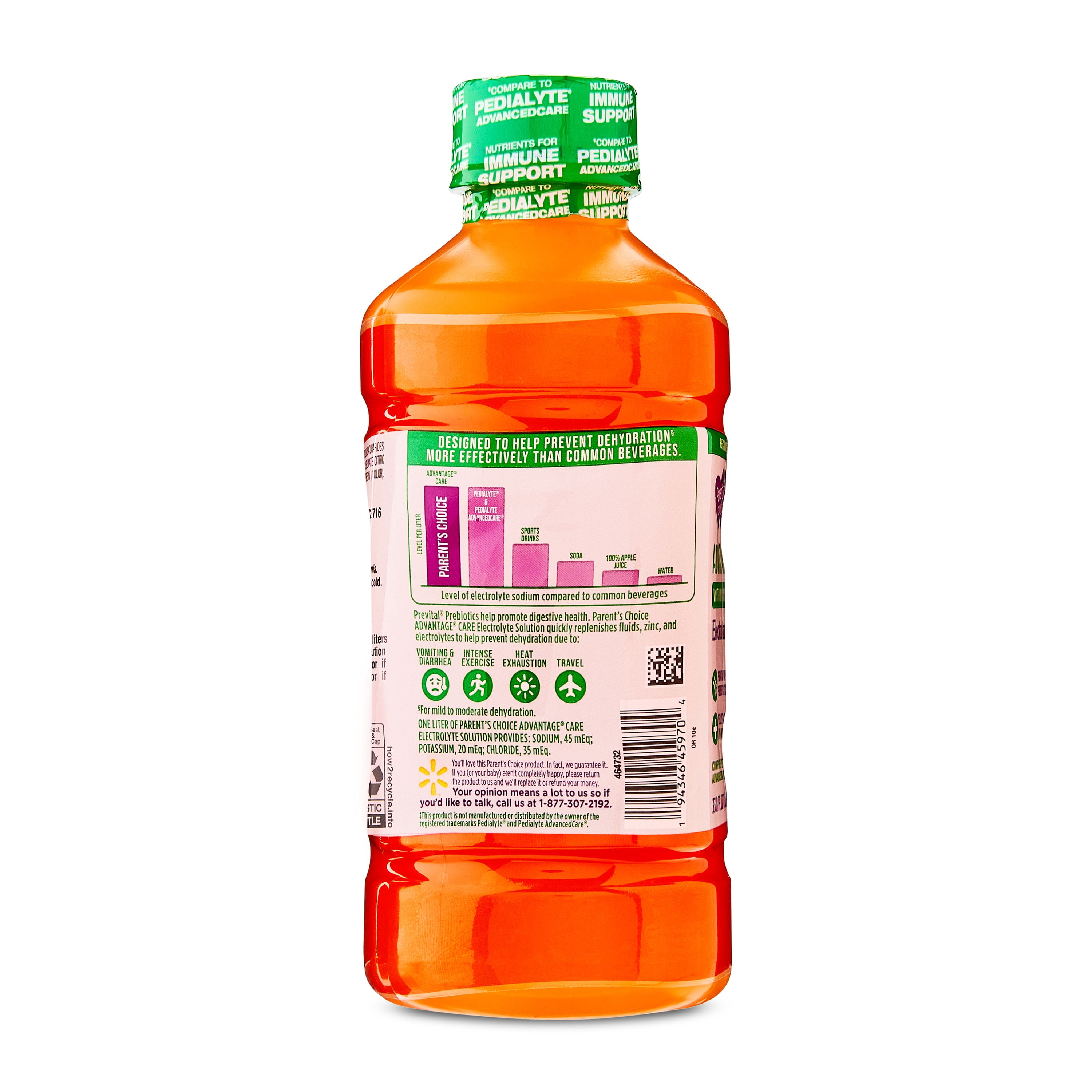 Parent's Choice Advantage® Care Electrolyte Solution, Orange Flavor, Pediatrician Recommended, 1 Liter