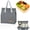Dark Gray, variant on Pink Insulated Lunch Bag for Women and Men, Reusable Leakproof Lunch Tote 25x22cm, Large Capacity Thermal Lunch Box Bag for Office Work School Travel Picnic Beach