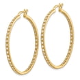 thumbnail image 2 of Finest Gold 14K Diamond In-Out Hoop Earrings, 2 of 4