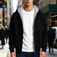 thumbnail image 3 of Stamzod Zip Up Hoodie Men Fall Winter Long Sleeve Drawstring Hooded Jackets Casual Cotton Oversized Hoodies with Pockets, 3 of 10
