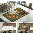 thumbnail image 7 of ZIATUBLES Washing Machine Cover Pad for The Top Dust Proof Washer and Dryer Machine Top Cover Mat for Laundry Room Home Deocr Accessories, 24 x 19.7 Inch, Rooster Chicken Floral, 7 of 7