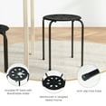 thumbnail image 4 of 17.5 Inch Set of 6 Portable Plastic Stack Stools with Metal Frame, 4 of 8