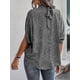 thumbnail image 3 of Women's Blouse Casual Print Batwing Sleeve Tops Elegant Chiffon Loose T-, 3 of 4