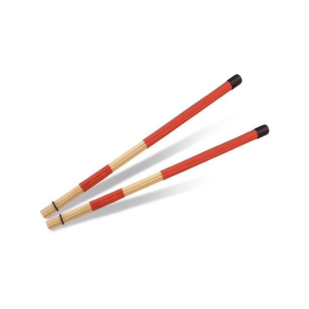 Yuarrent 2 uds baquetas tacos de bambú Fascis accesorios piezas de varillas de percusión balada profesional música folk mango de goma Accesorios para instrumentos musicales Rojo Yuarrent OD029367-02