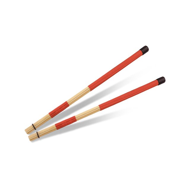 Soidarity 2 uds baquetas tacos de bambú Fascis accesorios piezas de varillas de percusión balada profesional música folk mango de goma Accesorios para instrumentos musicales Rojo Soidarity OD029367-02
