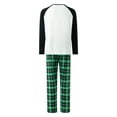 thumbnail image 5 of Family Matching Christmas Pajamas, Christmas Tree Letter Print Long-Sleeved Tops + Plaid Pattern Trousers Sleepwear Outfits, 5 of 6
