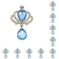 thumbnail image 2 of Qarigey 10 Uds. De botones a presión de diamantes de imitación a la moda, colgantes dorados para disfraces DIY, broche para decoración de boda, Base Ropa, zapatos y accesorios Miscelánea Tipo 8 Qarigey AP016817-08, 2 of 6