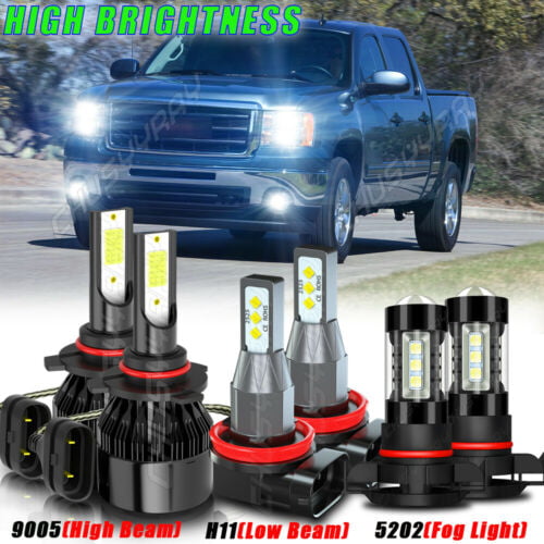 CREE LED Headlight Kit H11 6K White Bulbs Low Beam for Chevy Avalanche 2007-2013 