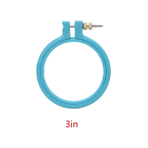 CCOCC 1pc Embroidery Circle Plastic Cross Stitch Hoop Ring Sewing Craft DIY Loop Random Color - 3 Inches