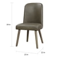 thumbnail image 2 of Gray Faux Leather & Oak Chairs / 46 - lb Product Weight, 2 of 5