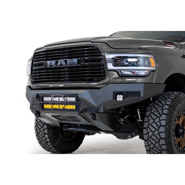 Addictive Desert Designs Bumper F560012140103 Bomber; One Piece Design; Direct-Fit; Mounting Hardware Included; Without Grille Guard; Without Winch Mount; Retains OE Tow Hooks