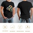 thumbnail image 5 of Let Them Men's Cotton HD Print Short Sleeve T-Shirt Crew Neck Top Black L, 5 of 7