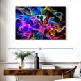 thumbnail image 3 of Elephant Stock Rainbow Fog Wall Art - Horizontal Canvas Wall Art - Living Room Wall Decor - Abstract Canvas - Black And Blue Decor - 39" x 26", 3 of 8