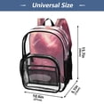 thumbnail image 4 of PVC Transparent Backpacks Clear Backpack for Travel and Outings Pink Heart-shaped Cloud, 4 of 7
