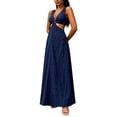 thumbnail image 3 of Sentmoon Robe d'Invitée de Mariage d'Été Robes de Cocktail pour Femmes 2026 Couleur Unie Sans Manches Col en V Dos Nu Coupe Régulière Robe de Travail pour Fête à la Piscine et à la Plage S-TG, 3 of 8