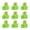 Green, variant on JZROCKER Pack of 500 Tiny Rabbits Glow in the Dark Bunnies Figurines Garden Decoration
