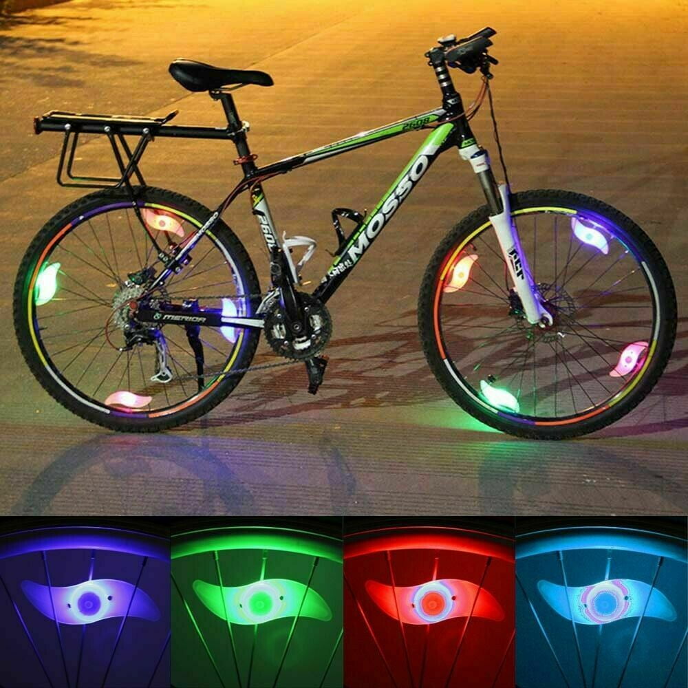 Bike Bicycle Cycling Wheel Spoke Wire Tyre Bright LED Flash Light Lamp 1,2 or 4 