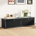 thumbnail image 5 of Cottinch Floorstanding Accent Cabinet,Metal Storage Cabinets with 2 Doors for Living Room Bedroom,Black, 5 of 8