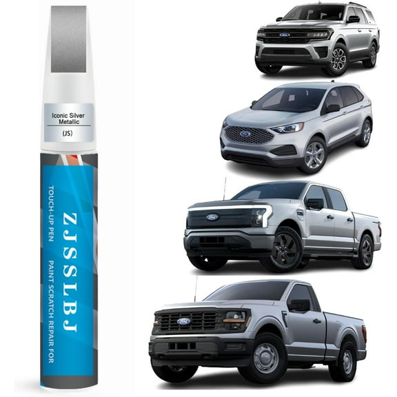 Car Touch Up Paint(Iconic Silver Metallic(JS)) for Ford, Car Paint Scratch Repair Kit, Quick & Easy Solution to Repair, 2 in 1 Scratch Remover Pen