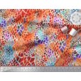 thumbnail image 2 of Soimoi Orange Moss Georgette Fabric Leopard Animal Skin Decor Fabric Printed Yard 42 Inch Wide, 2 of 3