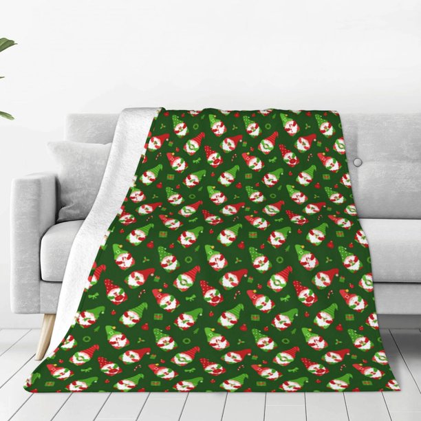 Balery Gnomes In Caps Manta de Felpa Suave y Acogedora – Cobija de Franela Aterciopelada para Cama, Lavable y Cálida para Sofá, Mascotas, Transpirable-60"x50"
